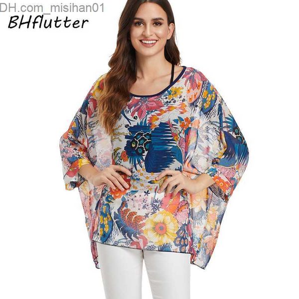 women's t-shirt women s t shirt bhflutter summer for women fashion batwing casual loose chiffon blouses shirt floral print boho beach, White
women's t-shirt women s t shirt bhflutter summer for women fashion batwing casual loose chiffon blouses shirt floral print boho beach, White
