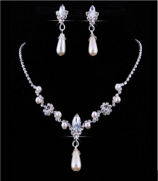 crystal drop pearls silver plated necklace imitation earrings wedding jewelry sets for bride bridesmaids women bridal acc9817380, White
crystal drop pearls silver plated necklace imitation earrings wedding jewelry sets for bride bridesmaids women bridal acc9817380, White
