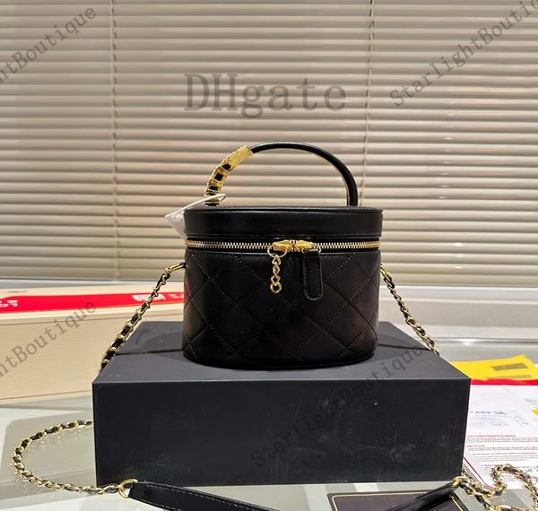 women's round bucket diagonal cross shoulder bag gold buckle zipper plaid gold chain calf leather makeup bag single shoulder handbag
women's round bucket diagonal cross shoulder bag gold buckle zipper plaid gold chain calf leather makeup bag single shoulder handbag