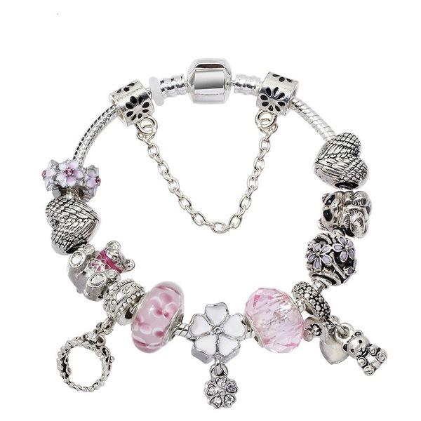 925 sterling silver crystal beads fit pandora european bracelets snowflake five petals flower pendant four leave clover charm bead accessori, Black
925 sterling silver crystal beads fit pandora european bracelets snowflake five petals flower pendant four leave clover charm bead accessori, Black