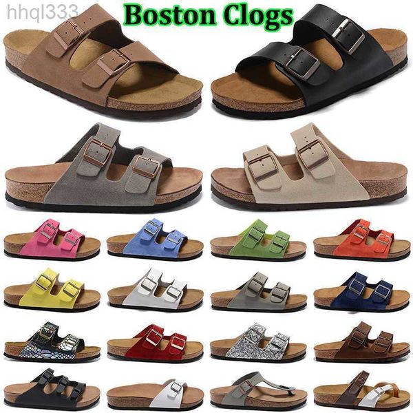 

slippers designer boston clogs sandals slides arizona sandal clog men women shoes sliders suede snake leather buckle strap flip flops slippe, Black;grey