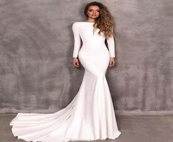 2020 vintage berta mermaid wedding dresses stretch satin long sleeve backless bridal gowns vestidos de novia wedding dress custom 4434936, White
2020 vintage berta mermaid wedding dresses stretch satin long sleeve backless bridal gowns vestidos de novia wedding dress custom 4434936, White