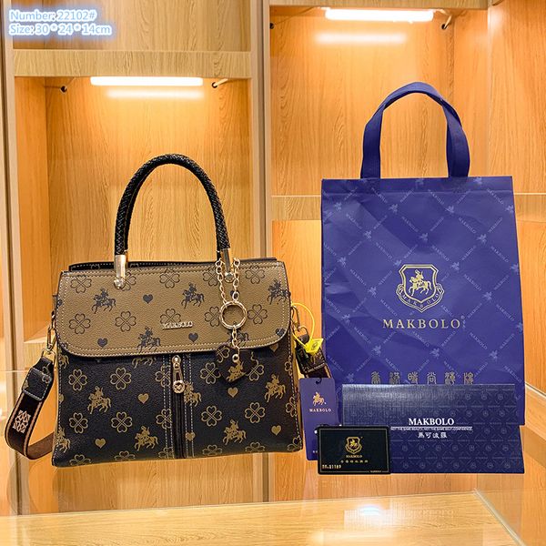 Factory wholesale brand ladies shoulder bags 2 elegant old vintage handbags with large-capacity printing thickened leather tote bag popular tassel handbags, Brown-22102#
Factory wholesale brand ladies shoulder bags 2 elegant old vintage handbags with large-capacity printing thickened leather tote bag popular tassel handbags, Brown-22102#