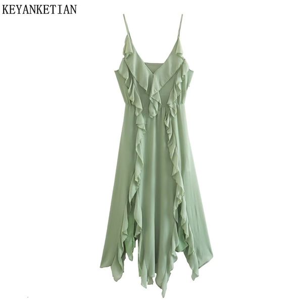 basic casual dresses keyanketian summer layered ruffled green asymmetrical halter dress chic slim backless sleeveless midi beachwear 230701, Black;gray
basic casual dresses keyanketian summer layered ruffled green asymmetrical halter dress chic slim backless sleeveless midi beachwear 230701, Black;gray