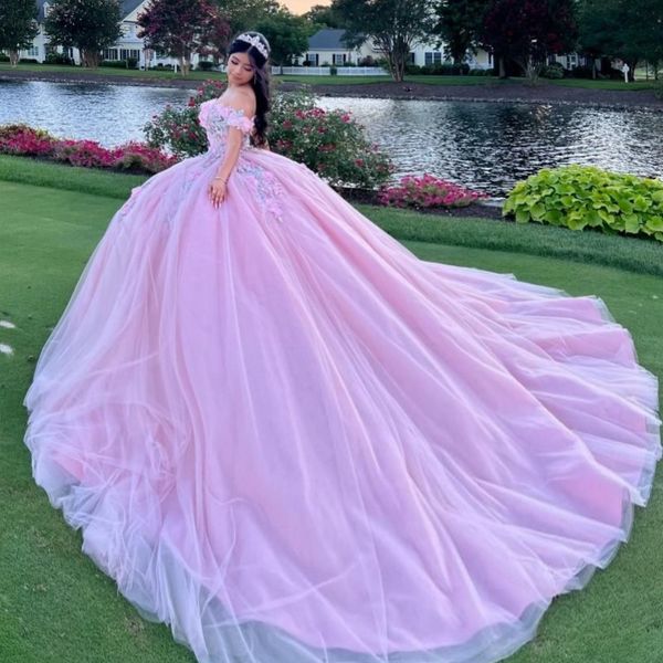 pink princess quinceanera dresses off shoulder lace appliques 3dflower ball gown sweetheart vestido de 15 anos, Blue;red
pink princess quinceanera dresses off shoulder lace appliques 3dflower ball gown sweetheart vestido de 15 anos, Blue;red