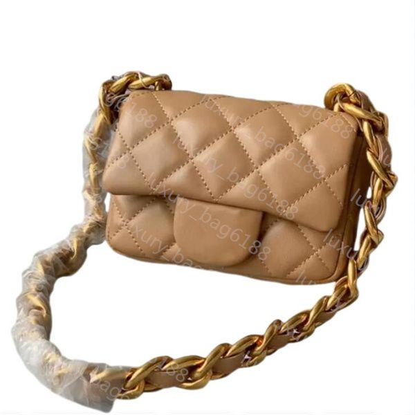 5a real lambskin leather classic mini flap quilted bags thich gold matelasse chain turn loack shoulder handbags luxury design