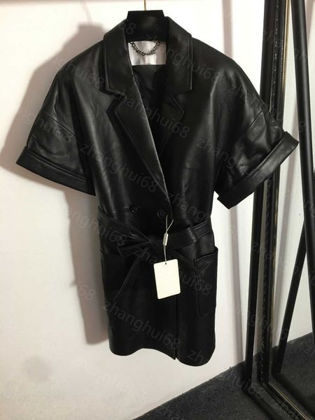 23ss women leather jacket womens designer clothing lace-up suit short-sleeved dress 100% imported sheepskin leather jacket women clothes, Black
23ss women leather jacket womens designer clothing lace-up suit short-sleeved dress 100% imported sheepskin leather jacket women clothes, Black