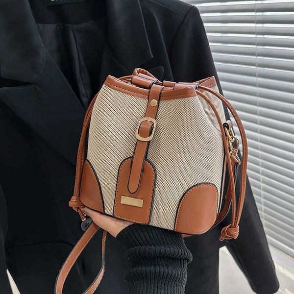 small and western fashionable bucket bag new french handbag contrast panel one shoulder crossbody women's bag
small and western fashionable bucket bag new french handbag contrast panel one shoulder crossbody women's bag