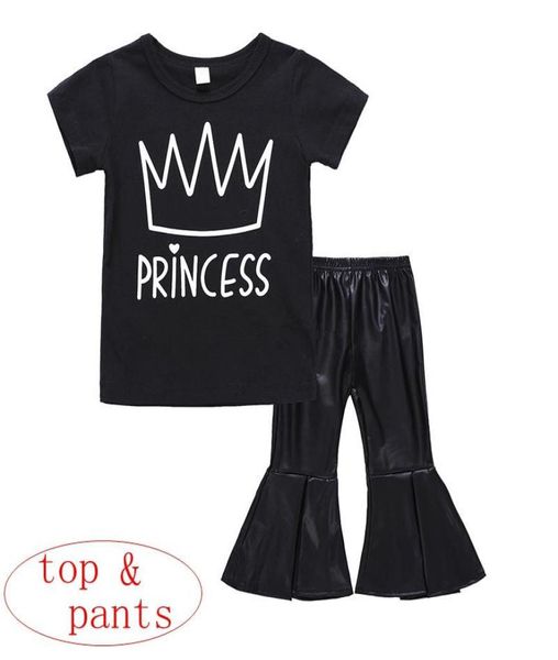 girl crown print 2pcs set summer cotton black baby pu leather bellbottom trousers princess letter print 15t2584451, White
girl crown print 2pcs set summer cotton black baby pu leather bellbottom trousers princess letter print 15t2584451, White