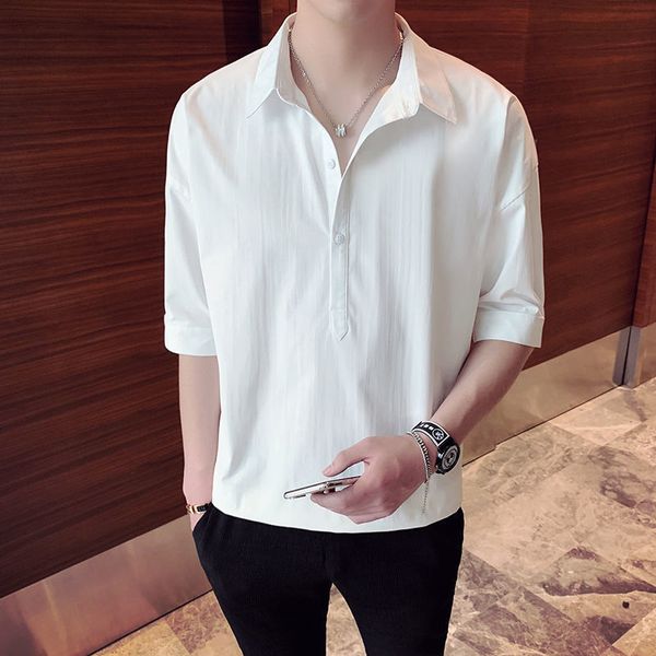 men s tracksuits t shirts formal fashion business casual loose solid button temperament turn down collar man simplicity handsome clothing 23, Gray
men s tracksuits t shirts formal fashion business casual loose solid button temperament turn down collar man simplicity handsome clothing 23, Gray