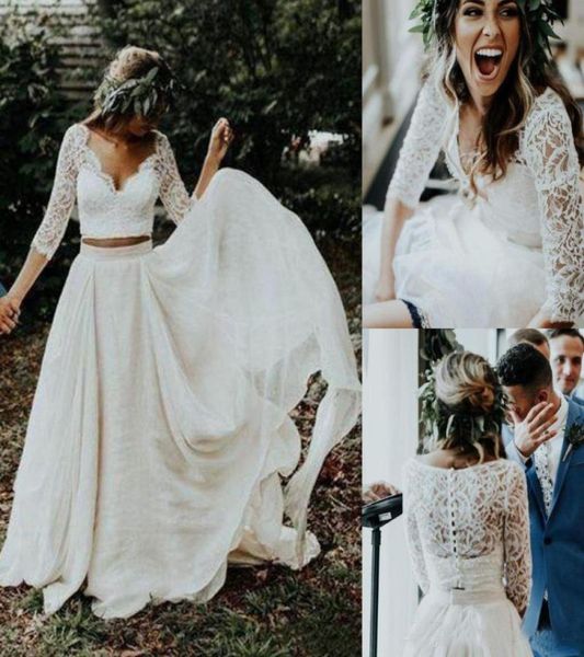 2019 beach boho wedding dresses long sleeves a line white chiffon lace plus size bride dress bridal two pieces country weddi4022327
2019 beach boho wedding dresses long sleeves a line white chiffon lace plus size bride dress bridal two pieces country weddi4022327
