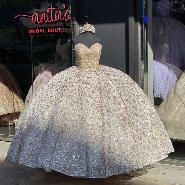 champagne shiny ball gown quinceanera dresses 2023 applique lace blingbling sweetheart vestido de 15 anos sweet 16 brithday party, Blue;red
champagne shiny ball gown quinceanera dresses 2023 applique lace blingbling sweetheart vestido de 15 anos sweet 16 brithday party, Blue;red