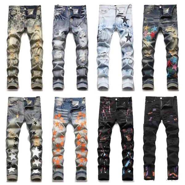mens designer jeans fashion european america style jean hombre letter star embroidery pants patchwork ripped for motorcycle pant skinny 3f1e, Blue
mens designer jeans fashion european america style jean hombre letter star embroidery pants patchwork ripped for motorcycle pant skinny 3f1e, Blue