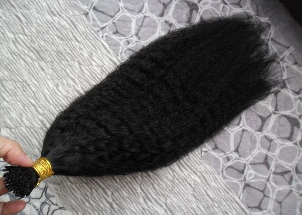kinky straight prebonded i tip human hair extensions remy 100 real coarse yaki keratin hair i tip 1 g s 100 strands pack5534017, Black
kinky straight prebonded i tip human hair extensions remy 100 real coarse yaki keratin hair i tip 1 g s 100 strands pack5534017, Black