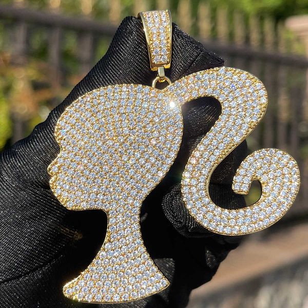 pendant necklaces bubble letter iced out babe queen doll girl head necklace for women real gold plated fashion hip hop rock jewelry 230621, Silver
pendant necklaces bubble letter iced out babe queen doll girl head necklace for women real gold plated fashion hip hop rock jewelry 230621, Silver