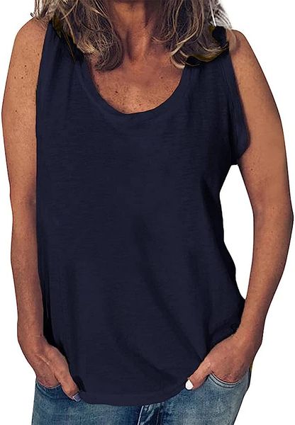womens tank sleeveless basic u neck casual flowy shirt solid color summer loose fit blouses, White
womens tank sleeveless basic u neck casual flowy shirt solid color summer loose fit blouses, White