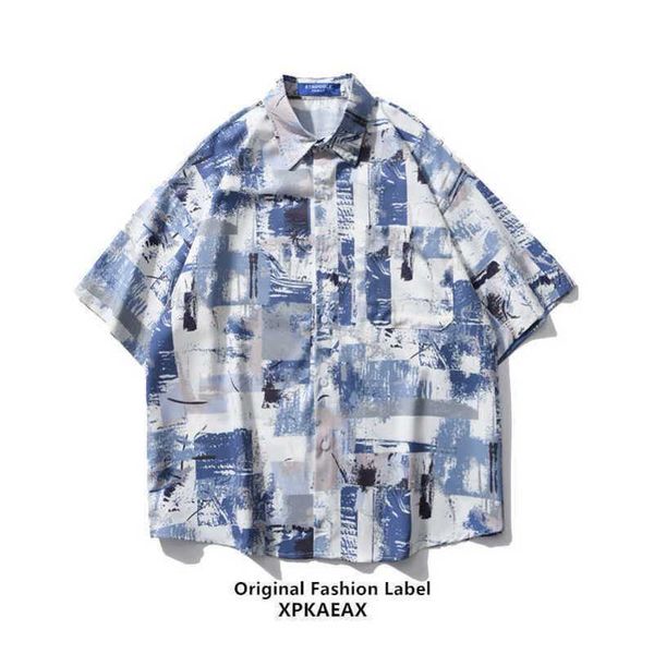 men polo original fashion brand hawaiian style beach shirt retro china-chic thin ruffian handsome loose shirt men ins, White;black
men polo original fashion brand hawaiian style beach shirt retro china-chic thin ruffian handsome loose shirt men ins, White;black