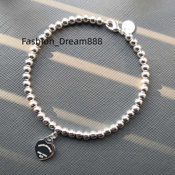 925 silver tif luxury heart beaded tag strands bracelet women fine jewelry trendy beads chain round ball bracelets for girlfriend love blue, Black
925 silver tif luxury heart beaded tag strands bracelet women fine jewelry trendy beads chain round ball bracelets for girlfriend love blue, Black