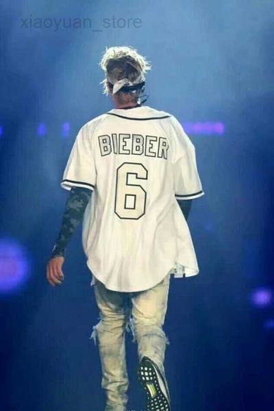 men's hoodies justin bieber street wear man women girls fashion number 6 baseball uniform style short sleeves hkd230704, Black
men's hoodies justin bieber street wear man women girls fashion number 6 baseball uniform style short sleeves hkd230704, Black