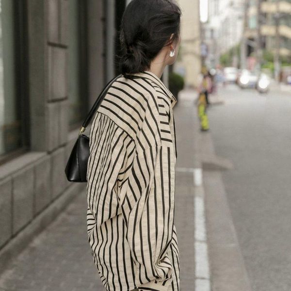 shirts spring autumn vintage striped print loose casual fashion shirt ladies long sleeve allmatch cardigan women streetwear blouse, White
shirts spring autumn vintage striped print loose casual fashion shirt ladies long sleeve allmatch cardigan women streetwear blouse, White