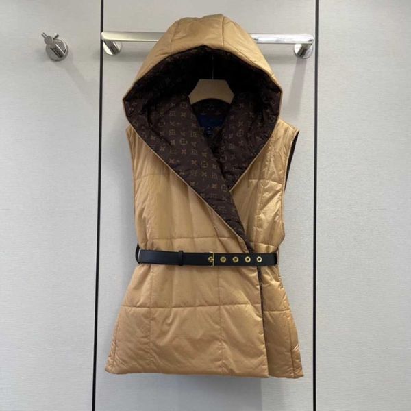 women's new fall/winter tie-up down vest, enveloping sleeveless hooded jacket, fitting style is handsome and stylish, leather belt outl, Black
women's new fall/winter tie-up down vest, enveloping sleeveless hooded jacket, fitting style is handsome and stylish, leather belt outl, Black