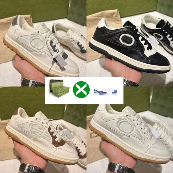 mens designer shoes luxury sneaker g shoe mens women low casual mac80 plate-forme leather tennis white r platform sneakers comfort outdoors, Black