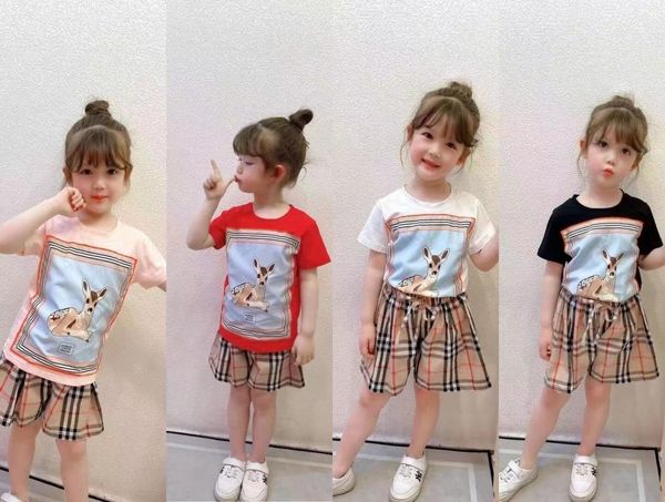 designer kids summer sets 2021 children deer printed short sleeve tshirtplaid shorts 2pcs girls casual outfits a64237245275, White
designer kids summer sets 2021 children deer printed short sleeve tshirtplaid shorts 2pcs girls casual outfits a64237245275, White