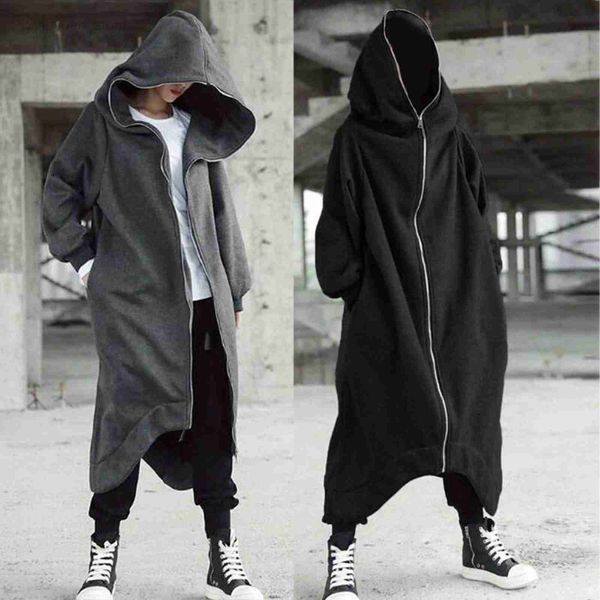 men's hoodies newly long sleeve hooded nazgul long coat zipper closure fleece lined long hoodie hkd230704, Black
men's hoodies newly long sleeve hooded nazgul long coat zipper closure fleece lined long hoodie hkd230704, Black
