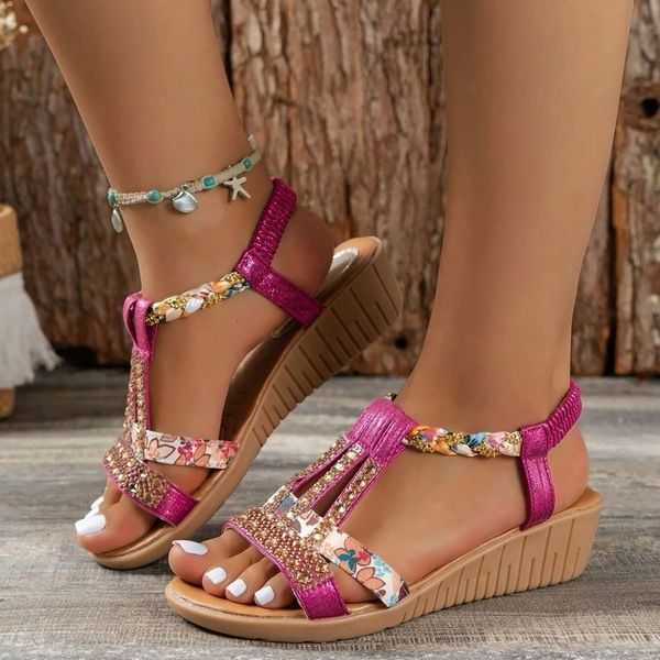 slipper wedge sandals 2023 summer bohemia style high heels fashion open toe s elastic strap outdoor dressy 230703, Black
slipper wedge sandals 2023 summer bohemia style high heels fashion open toe s elastic strap outdoor dressy 230703, Black
