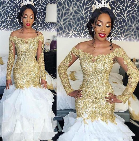 2019 royal mermaid bridal dress colorful full sleeve ruffles white and gold lace organza long wedding gowns custom made tiered tra9506820
2019 royal mermaid bridal dress colorful full sleeve ruffles white and gold lace organza long wedding gowns custom made tiered tra9506820