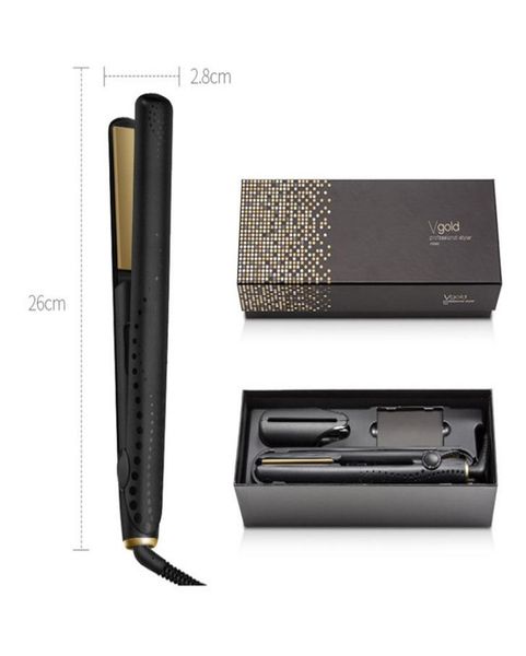 gh v gold professional hair straightener with retail box hair styling tools dhl fast ship4046687, Black
gh v gold professional hair straightener with retail box hair styling tools dhl fast ship4046687, Black