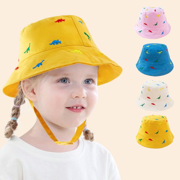 cartoon dinosaur embroidery sunshade children's bucket hat outdoor sunscreen breathable baby's and girl's hats dh055, Yellow
cartoon dinosaur embroidery sunshade children's bucket hat outdoor sunscreen breathable baby's and girl's hats dh055, Yellow