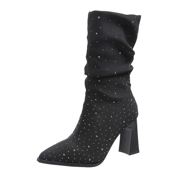 boots autumn winter party short square heel thin pointed toe high heels shiny fashion women 230703, Black
boots autumn winter party short square heel thin pointed toe high heels shiny fashion women 230703, Black