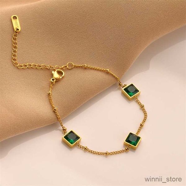 charm bracelets stainless steel new fashion upscale jewelry green geometric charm chain bracelets choker necklaces for women r230704, Golden;silver
charm bracelets stainless steel new fashion upscale jewelry green geometric charm chain bracelets choker necklaces for women r230704, Golden;silver