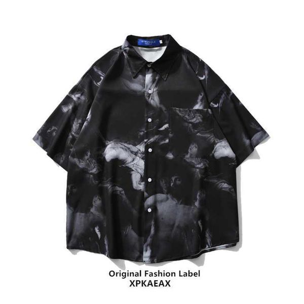 men polo original trendy brand european and american vintage thin style shirt cool and loose hawaiian beach shirt stupid and handsome, White;black
men polo original trendy brand european and american vintage thin style shirt cool and loose hawaiian beach shirt stupid and handsome, White;black