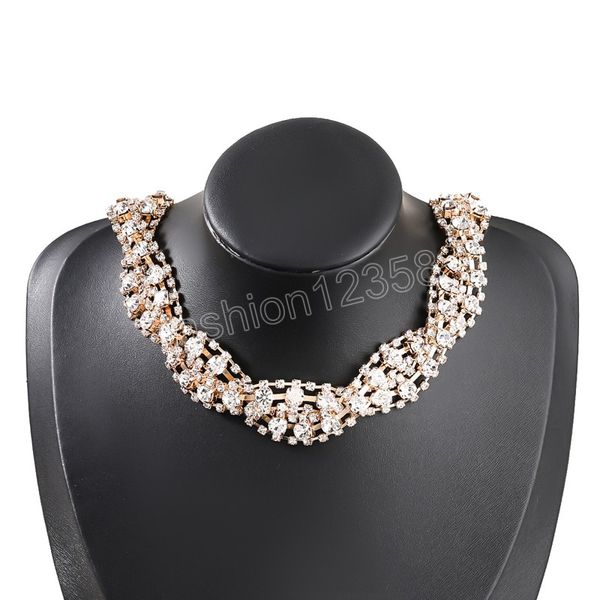 shiny rhinestone women's luxury choker necklace banquet wedding accessories statement necklace collar, Golden;silver
shiny rhinestone women's luxury choker necklace banquet wedding accessories statement necklace collar, Golden;silver