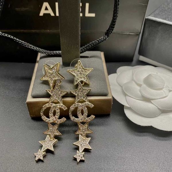 designer jewelry women chanes rhinestone brass tea versatile tassel earrings female, Golden 
designer jewelry women chanes rhinestone brass tea versatile tassel earrings female, Golden