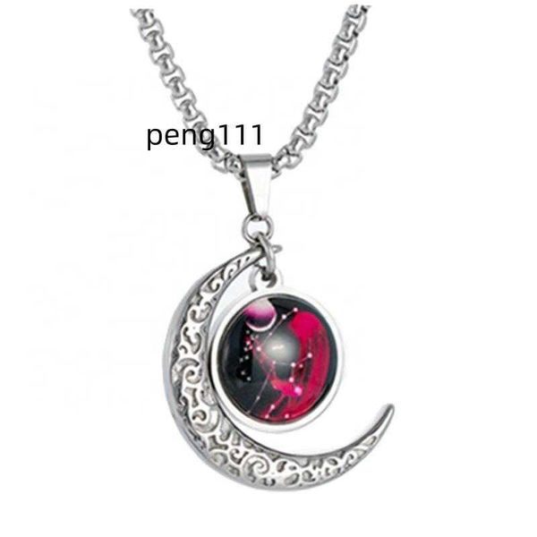 sign pushi zodiac necklace stainless steel male wears trends luminous words hip hop chains and pendants, Silver
sign pushi zodiac necklace stainless steel male wears trends luminous words hip hop chains and pendants, Silver