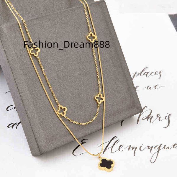 pendant necklaces double layered clover pendant necklace 18k gold stainless steel necklaces jewelry for women gift, Silver
pendant necklaces double layered clover pendant necklace 18k gold stainless steel necklaces jewelry for women gift, Silver