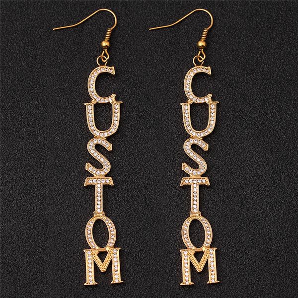 dangle chandelier custom zircon earrings for women girls personalized name hiphop drop party jewelry 230704, Silver
dangle chandelier custom zircon earrings for women girls personalized name hiphop drop party jewelry 230704, Silver