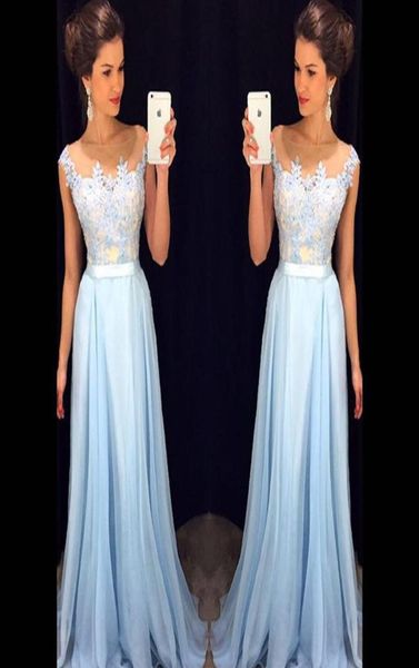 light blue long prom dresses a line 2016 jewel neck lace applique illusion bodice see through vestido de festa evening gown6370081, Black
light blue long prom dresses a line 2016 jewel neck lace applique illusion bodice see through vestido de festa evening gown6370081, Black