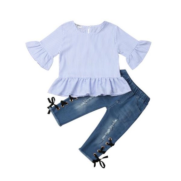 toddler kids baby girl clothes sets stripe shirt ripped pants casual 2pcs outfit clothes girls 15t 2010173269728, White
toddler kids baby girl clothes sets stripe shirt ripped pants casual 2pcs outfit clothes girls 15t 2010173269728, White