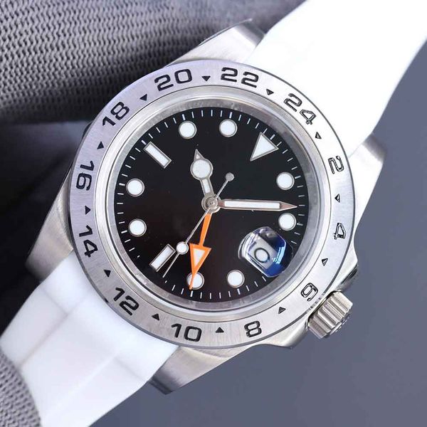 fashion mens watches 42mm silver bezel white rubber strap casual mechanical watch automatic movement luxury wristwatches montre de luxe, Slivery;brown
fashion mens watches 42mm silver bezel white rubber strap casual mechanical watch automatic movement luxury wristwatches montre de luxe, Slivery;brown