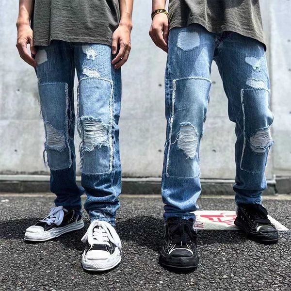 2023gallery dept.23 new jeans trendy high street vintage distressed spliced casual loose pants, Blue
2023gallery dept.23 new jeans trendy high street vintage distressed spliced casual loose pants, Blue
