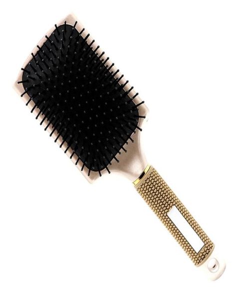 round rubber handle paddle brush elastic plastic pins hairbrush large airbag hair scalp massage hair care styling brush in luxury 7091103, Silver
round rubber handle paddle brush elastic plastic pins hairbrush large airbag hair scalp massage hair care styling brush in luxury 7091103, Silver