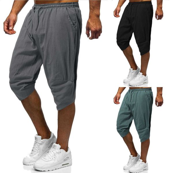 2023 summer new men's solid color loose lace up cotton hemp radish pants capris large fashion sports, White;black
2023 summer new men's solid color loose lace up cotton hemp radish pants capris large fashion sports, White;black