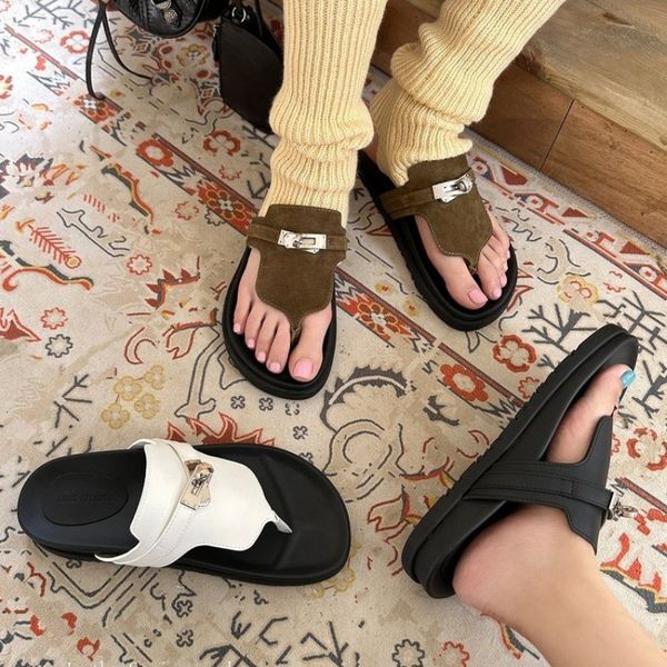 slippers women shoes summer flip-flops genuine leather natural cow suede metal couple beach platform slippers zapatos de mujer 230703, Black
slippers women shoes summer flip-flops genuine leather natural cow suede metal couple beach platform slippers zapatos de mujer 230703, Black