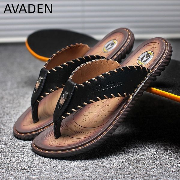 slippers for man outdoor trendy men's flip flops beach casual fashion genuine leather flats indoor house shoes in summer 230703, Black
slippers for man outdoor trendy men's flip flops beach casual fashion genuine leather flats indoor house shoes in summer 230703, Black