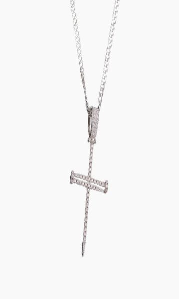 micro pave iced out cubic zircon nail cross pendant necklace jewelry with cuban chain or rope chain1767128, Silver
micro pave iced out cubic zircon nail cross pendant necklace jewelry with cuban chain or rope chain1767128, Silver