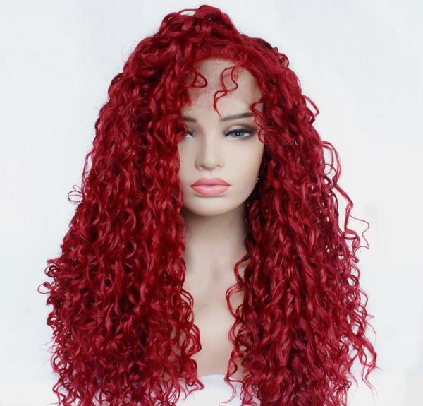 red curly hair lace front wig glueless synthetic hair lace wigs for american african women heat resistant fiber long loose kinky c5740290, Black
red curly hair lace front wig glueless synthetic hair lace wigs for american african women heat resistant fiber long loose kinky c5740290, Black
